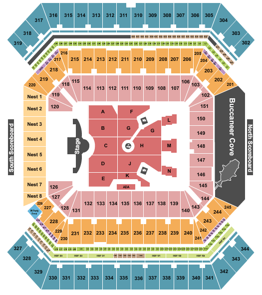 Raymond James Stadium Ed Sheeran Seating Chart